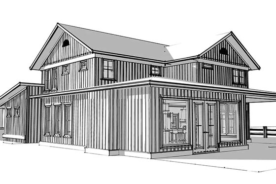 Exterior - Other Elevation 1 for Farmhouse House Plan #1101-10 - 5 bed, 3 bath