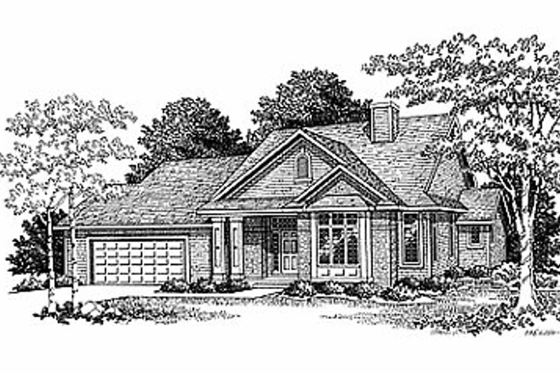 Architectural House Design - Traditional Exterior - Front Elevation Plan #70-312