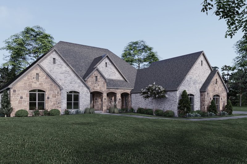 House Design - Exterior - Front Elevation 4 for European House Plan #923-403 - 4 bed, 4 bath