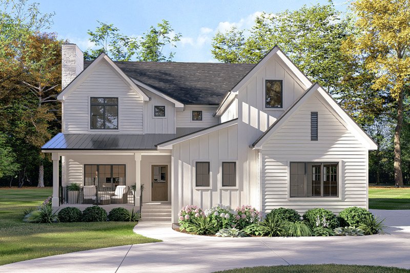 Dream House Plan - Farmhouse Exterior - Front Elevation Plan #455-679