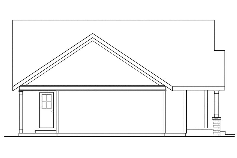 Architectural House Design - Exterior - Other Elevation for Traditional House Plan #124-398 - 3 bed, 2 bath
