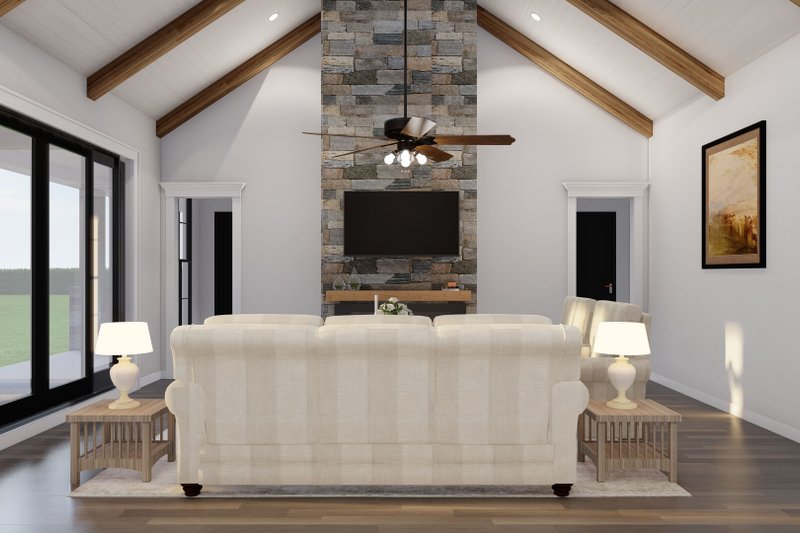 Home Plan - Interior - Family Room for Farmhouse House Plan #923-435 - 3 bed, 4.5 bath