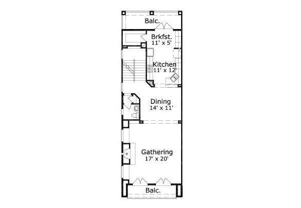 Traditional Floor Plan - Upper Floor Plan #411-735