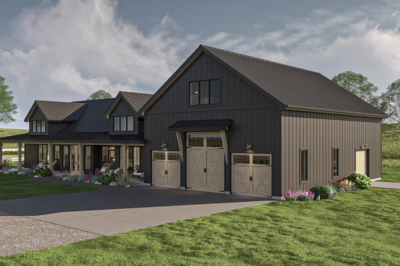 Home Plan - Exterior - Other Elevation 1 for Barndominium House Plan #455-384 - 3 bed, 2.5 bath
