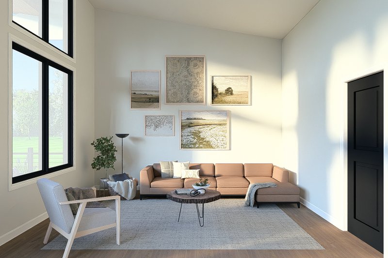 Architectural House Design - Interior - Family Room for Modern House Plan #1064-460 - 2 bed, 2.5 bath