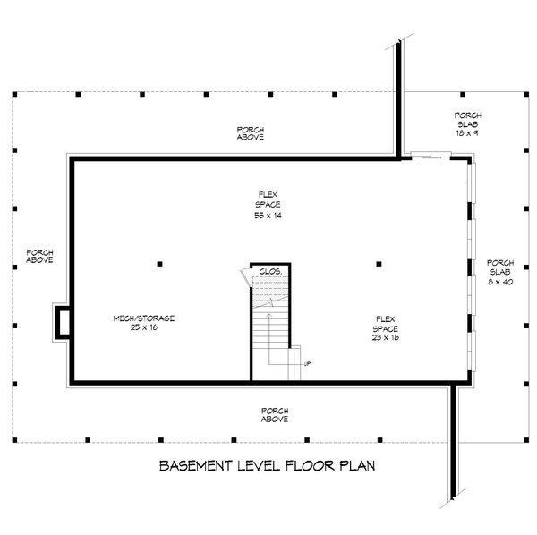 Dream House Plan - Farmhouse Floor Plan - Lower Floor Plan #932-1079