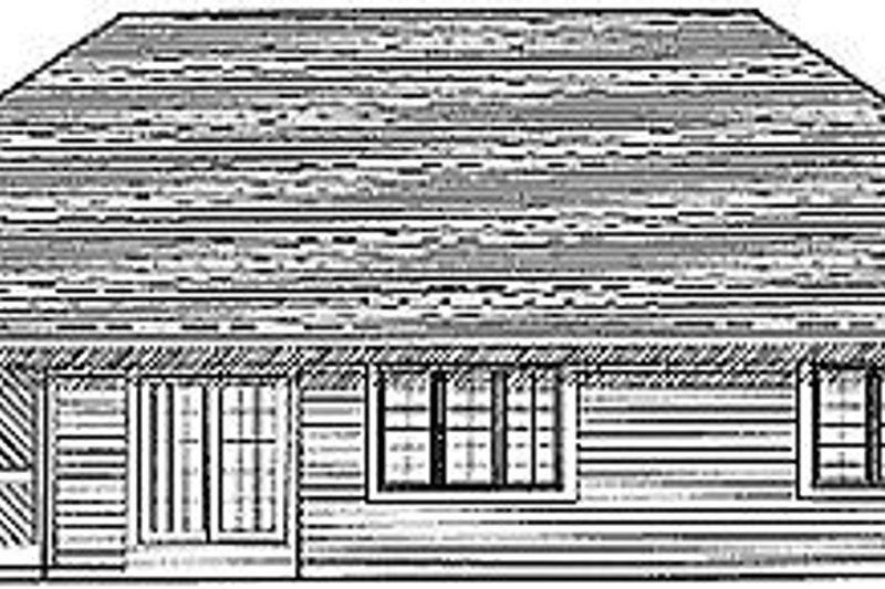 House Plan Design - Exterior - Rear Elevation for Traditional House Plan #70-144 - 3 bed, 2 bath