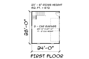 Floor Plan - Main Floor for Traditional House Plan #75-214, 0 bath