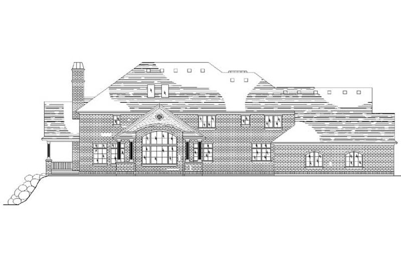 Home Plan - Exterior - Rear Elevation for Traditional House Plan #5-438 - 6 bed, 4.5 bath