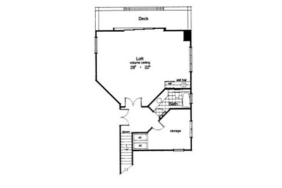 Floor Plan - Upper Floor for European House Plan #417-421 - 3 bed, 3.5 bath