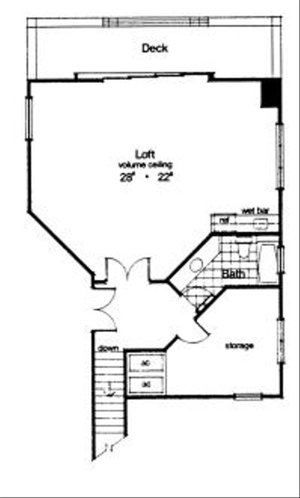 European Floor Plan - Upper Floor Plan #417-421