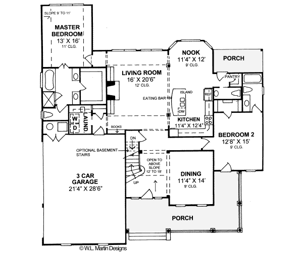 Dream House Plan - Traditional Floor Plan - Main Floor Plan #20-366