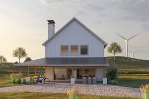 Barndominium Exterior - Front Elevation Plan #455-677