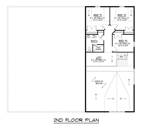 House Blueprint - Barndominium Floor Plan - Upper Floor Plan #1064-431