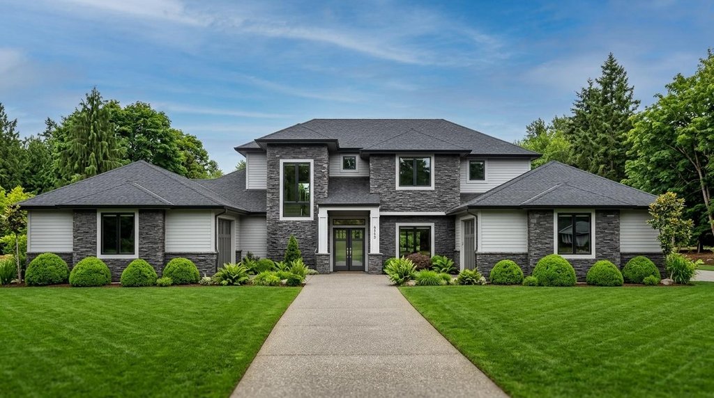 Exterior - Front Elevation 2 for Modern House Plan #1064-19 - 4 bed, 2 bath