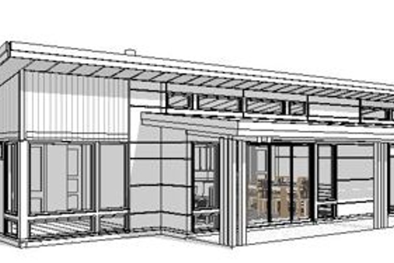 House Design - Exterior - Other Elevation 1 for Modern House Plan #895-159 - 2 bed, 2 bath