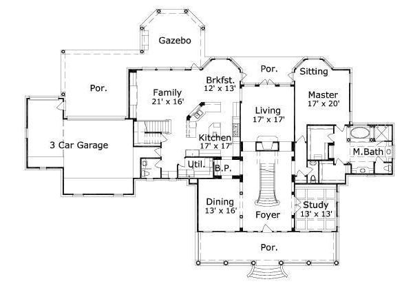 European Floor Plan - Main Floor Plan #411-511