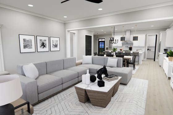 Interior - Family Room 1 for Farmhouse House Plan #51-1262 - 3 bed, 3.5 bath