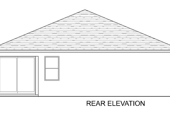 Exterior - Rear Elevation for Traditional House Plan #1058-248 - 4 bed, 2 bath