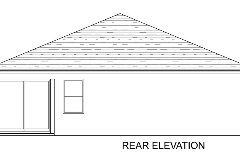 Home Plan - Exterior - Rear Elevation for Traditional House Plan #1058-248 - 4 bed, 2 bath