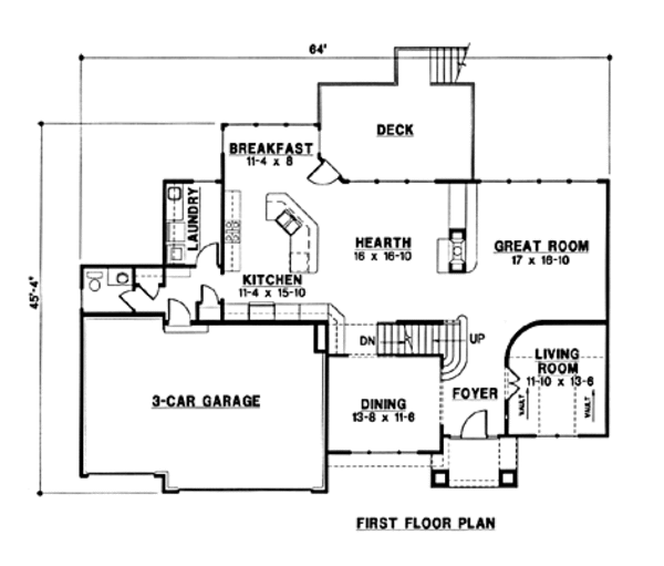 European Floor Plan - Main Floor Plan #67-176