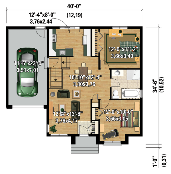 Home Plan - Contemporary Floor Plan - Main Floor Plan #25-4275