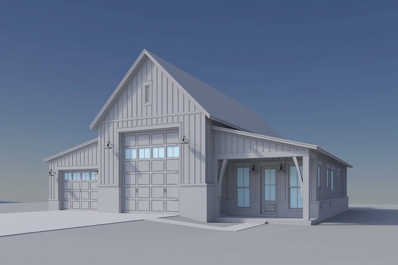 House Design - Exterior - Front Elevation 9 for Southern House Plan #430-443 - 1 bed, 1 bath