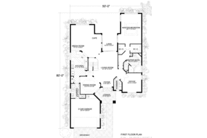 Floor Plan - Main Floor for Mediterranean House Plan #420-139 - 4 bed, 3.5 bath