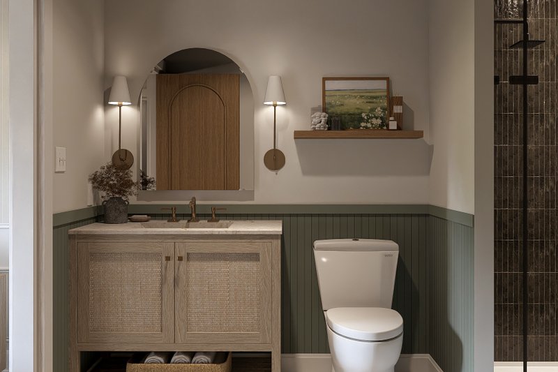 House Blueprint - Interior - Master Bathroom for Traditional House Plan #455-553 - 3 bed, 2.5 bath