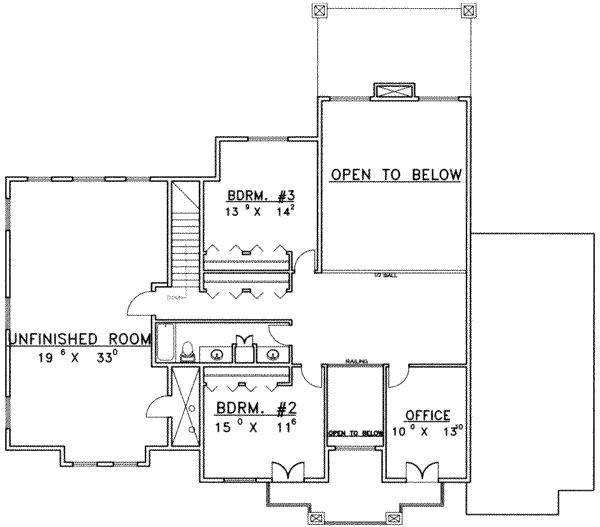 Home Plan - Traditional Floor Plan - Upper Floor Plan #117-471