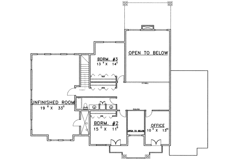 Home Plan - Floor Plan - Upper Floor for Traditional House Plan #117-471 - 3 bed, 3 bath