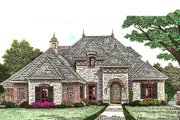 European Style House Plan - 4 Beds 3.5 Baths 2709 Sq/Ft Plan #310-964 