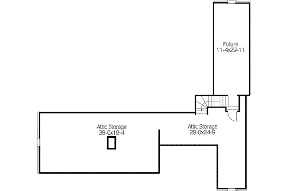 Floor Plan - Other Floor for Country House Plan #406-139 - 3 bed, 2.5 bath