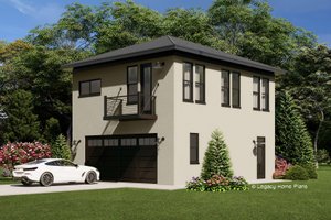 Contemporary Exterior - Front Elevation Plan #932-663