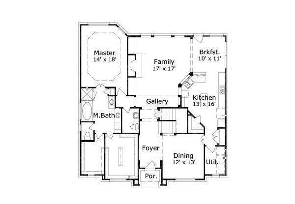 European Floor Plan - Main Floor Plan #411-715