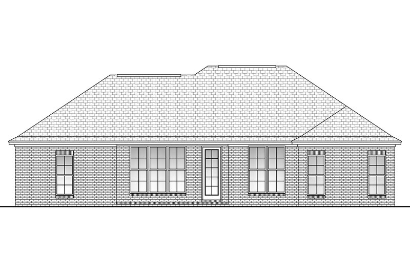 Dream House Plan - Exterior - Rear Elevation for Ranch House Plan #430-59 - 3 bed, 2 bath