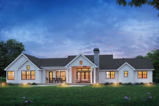 Exterior - Rear Elevation for Country House Plan #48-1175 - 4 bed, 3.5 bath