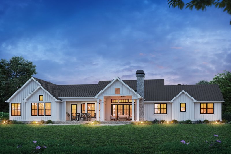 Architectural House Design - Exterior - Rear Elevation for Country House Plan #48-1175 - 4 bed, 3.5 bath