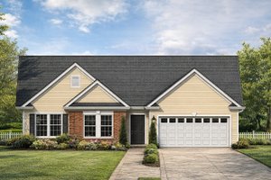 House Design - Exterior - Front Elevation for Colonial House Plan #1053-58 - 3 bed, 2.5 bath