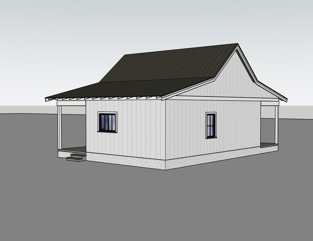 Exterior - Other Elevation 2 for Country House Plan #1105-20 - 1 bed, 1 bath