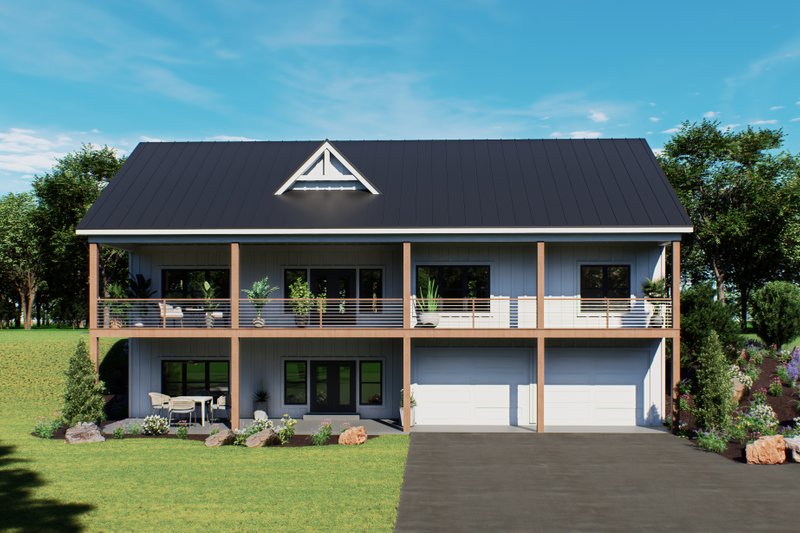 House Plan Design - Exterior - Rear Elevation for Barndominium House Plan #932-1421 - 3 bed, 2 bath