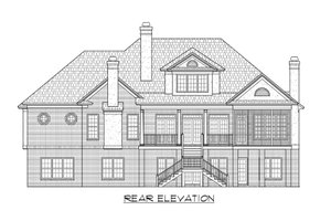 Exterior - Rear Elevation 1 for Country House Plan #1054-87 - 4 bed, 3.5 bath
