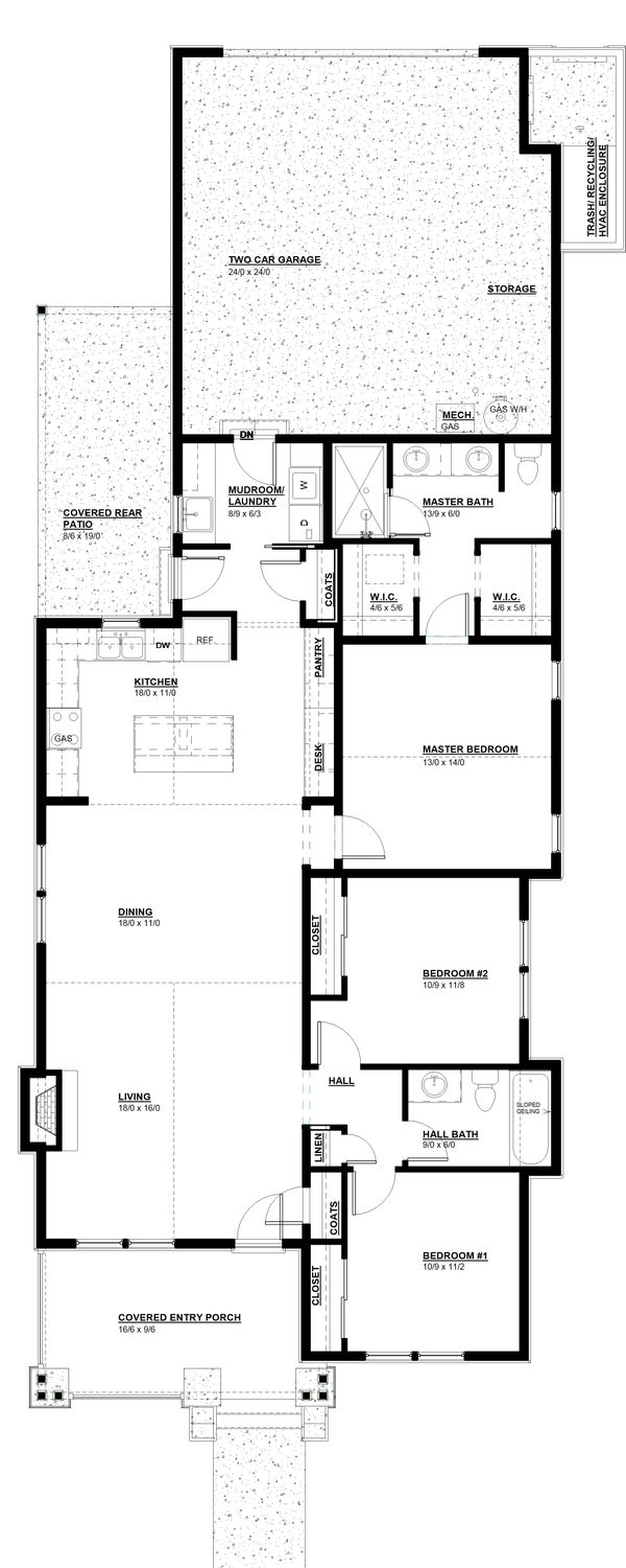 Craftsman Floor Plan - Main Floor Plan #895-106