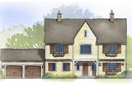 Exterior - Front Elevation for Traditional House Plan #901-89 - 4 bed, 2.5 bath