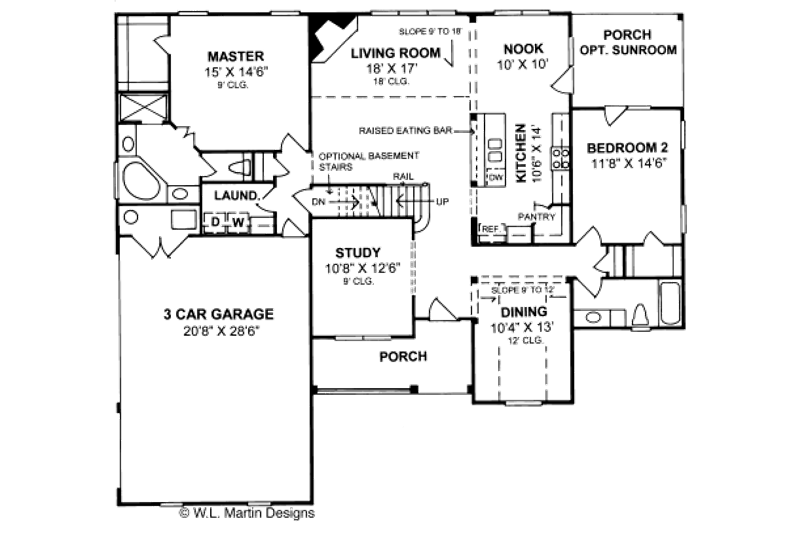 Dream House Plan - Floor Plan - Main Floor for Traditional House Plan #20-344 - 4 bed, 3 bath