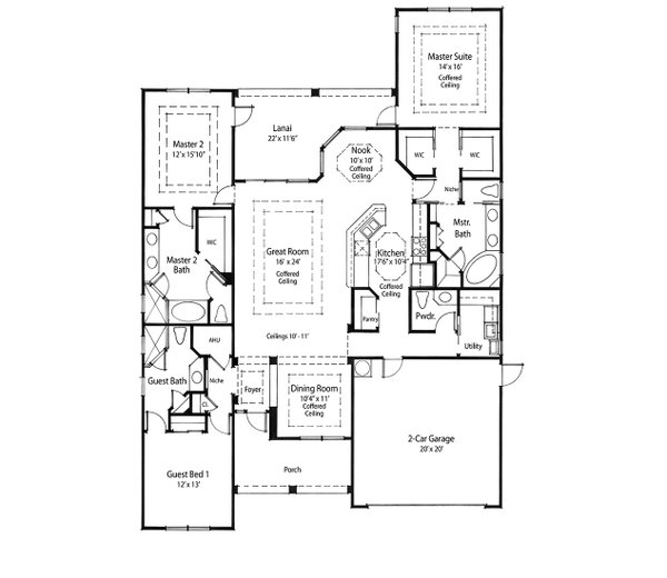 Farmhouse Floor Plan - Main Floor Plan #938-144