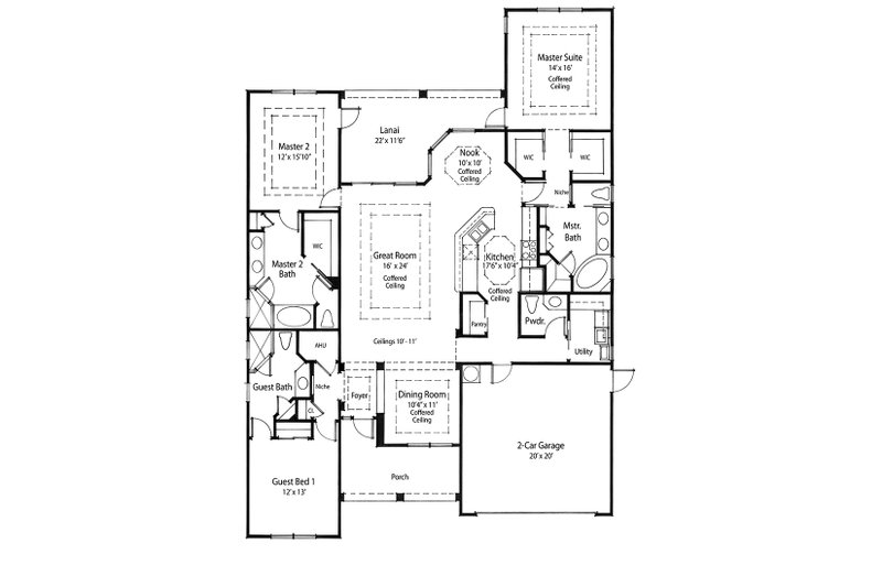 House Design - Floor Plan - Main Floor for Farmhouse House Plan #938-144 - 3 bed, 3.5 bath