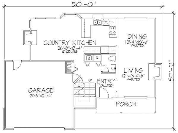 Home Plan - Country Floor Plan - Main Floor Plan #320-436