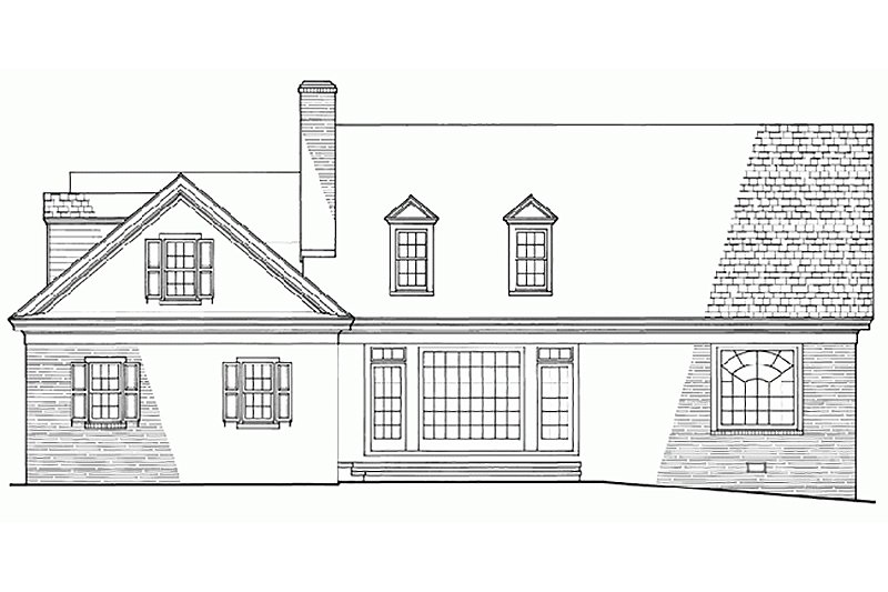 Dream House Plan - Exterior - Rear Elevation for Southern House Plan #137-167 - 3 bed, 2.5 bath
