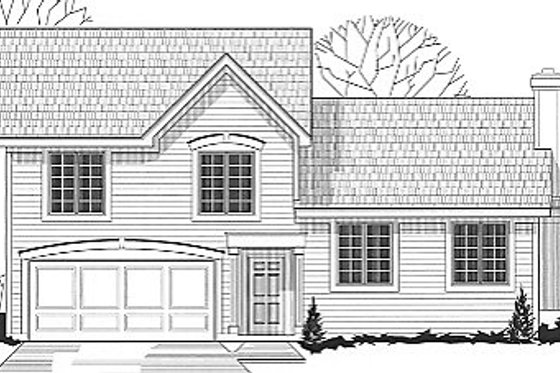 Exterior - Front Elevation for Traditional House Plan #67-635 - 3 bed, 2 bath